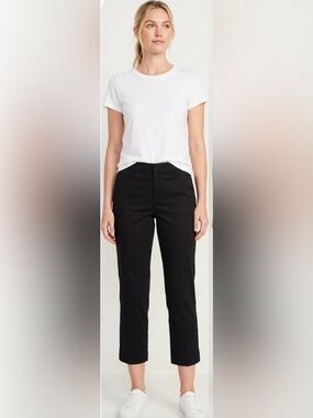 Jones New York Black Cropped Straight-Leg Women's Pants size 8, like new